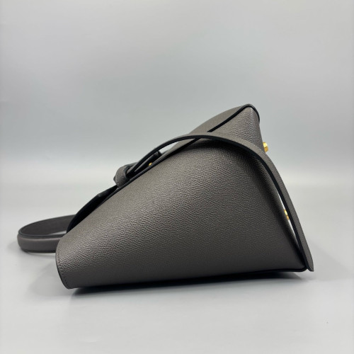 Celine Mini Belt Bag Calfskin Grained Calfskin Dark Grey