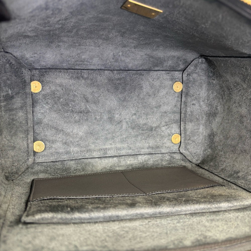 Celine Mini Belt Bag Calfskin Grained Calfskin Dark Grey