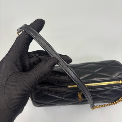 Yves Saint Laurent Sade Mini Tube Calfskin Black