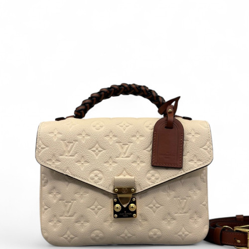 Louis Vuitton Pochette Metis Monogram Empreinte Beige Mystic White