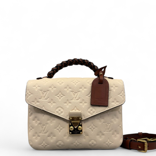 Louis Vuitton Pochette Metis Monogram Empreinte Beige Mystic White