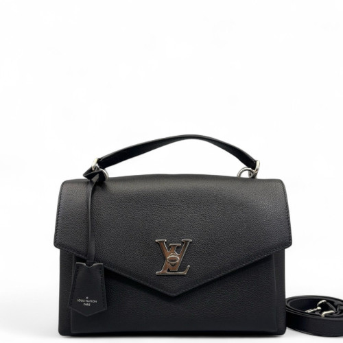 Louis Vuitton Mylockme Top Handle Calfskin Black