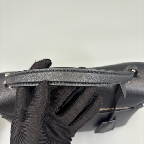Louis Vuitton Mylockme Top Handle Calfskin Black