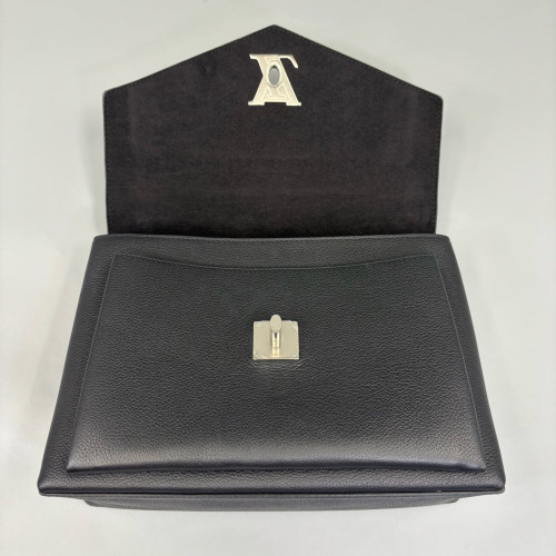 Louis Vuitton Mylockme Top Handle Calfskin Black