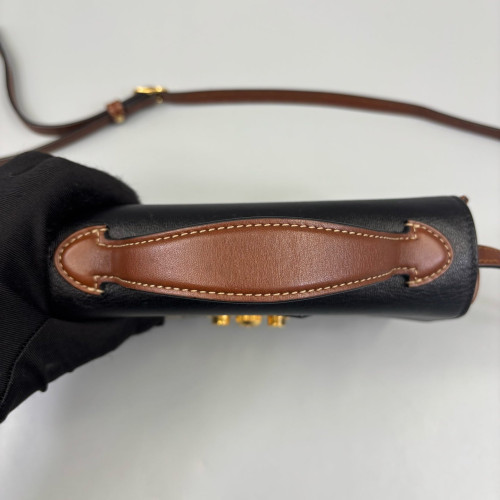 Gucci Mini Padlock Shoulder Bag GG Supreme Monogram Black Beige Brown