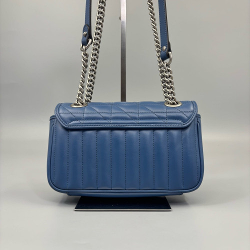 Gucci Matelasse Mini GG Marmont Calfskin Blue