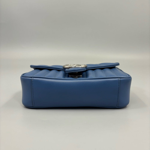 Gucci Matelasse Mini GG Marmont Calfskin Blue