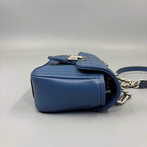 Gucci Matelasse Mini GG Marmont Calfskin Blue