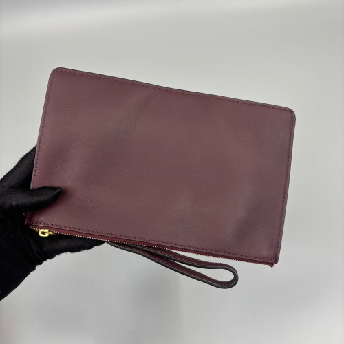 Burberry Bucket Suede Calfskin Burgundy Brown Burgundy