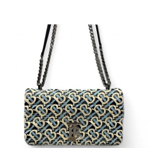 Burberry Small Lola Crossbody Bag Monogram Blue White Black