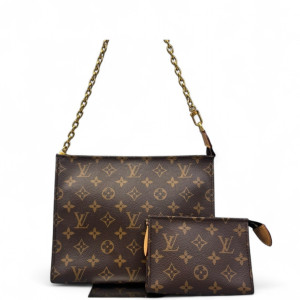 Louis Vuitton Toiletry Pouch On Chain Monogram Brown