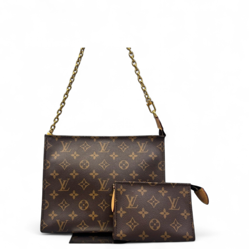 Louis Vuitton Toiletry Pouch On Chain Monogram Brown Louis Vuitton Toiletry Pouch On Chain Monogram Brown