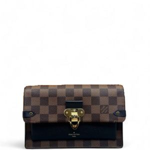 Louis Vuitton Vavin Chain Wallet Damier Ebene Brown
