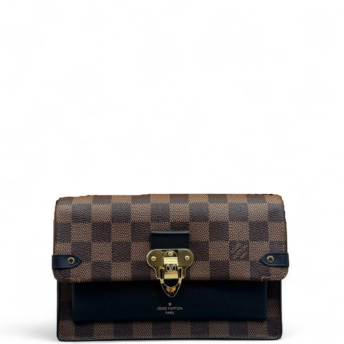 Louis Vuitton Vavin Chain Wallet Damier Ebene Brown