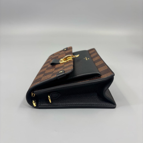 Louis Vuitton Vavin Chain Wallet Damier Ebene Brown