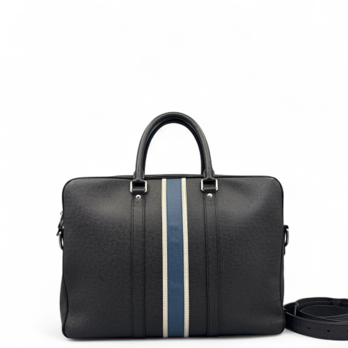 Louis Vuitton Porte Documents Voyage PM Calfskin Black