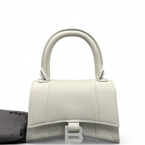 Balenciaga Hourglass Mini Calfskin White