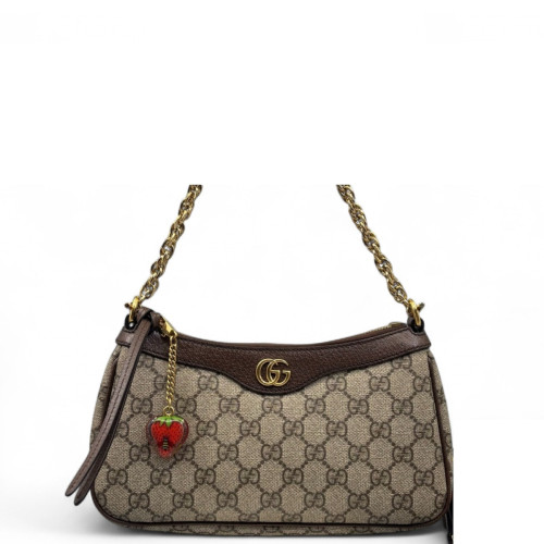 Gucci Small Ophidia Hobo GG Supreme Monogram Brown Beige