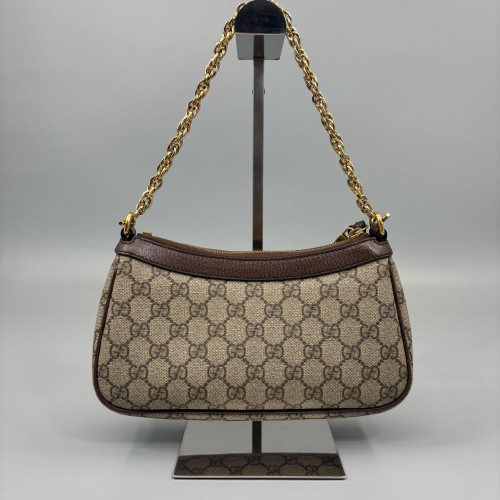 Gucci Small Ophidia Hobo GG Supreme Monogram Brown Beige