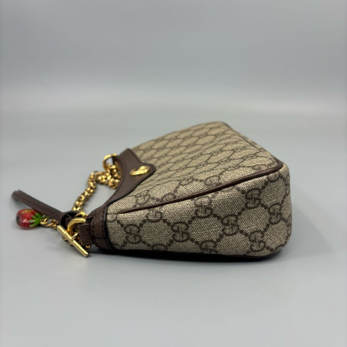 Gucci Small Ophidia Hobo GG Supreme Monogram Brown Beige