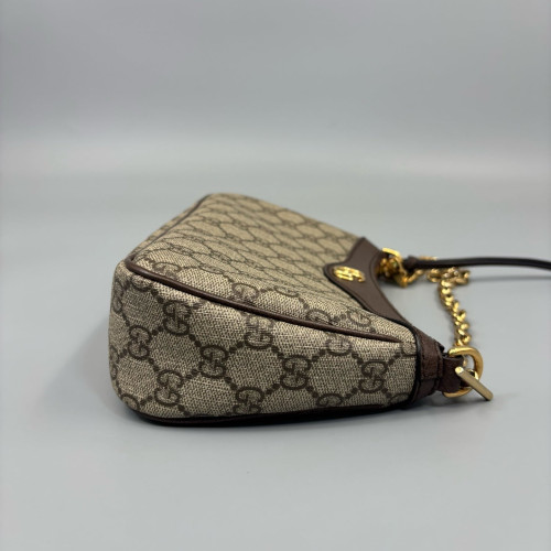 Gucci Small Ophidia Hobo GG Supreme Monogram Brown Beige
