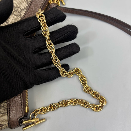 Gucci Small Ophidia Hobo GG Supreme Monogram Brown Beige