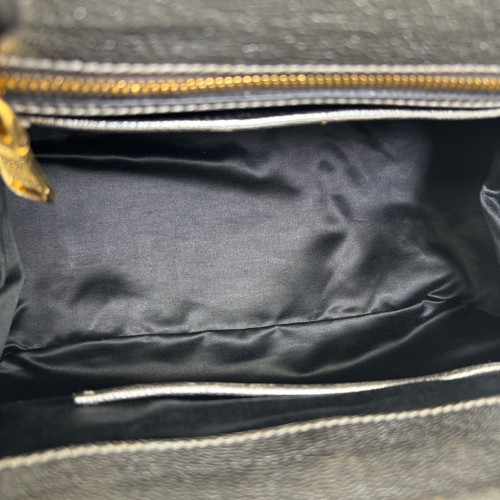 Miu Miu Two-Way Bag Grained Calfskin Silver