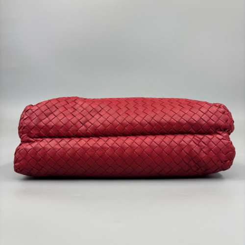 Bottega Veneta Shoulder Bag Calfskin Intrecciato Red