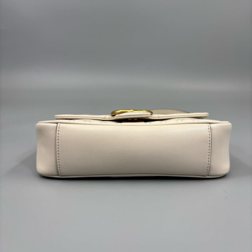 Gucci Matelasse Mini GG Marmont Calfskin White