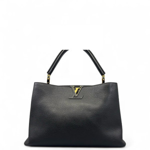 Louis Vuitton Capucines MM Calfskin Black