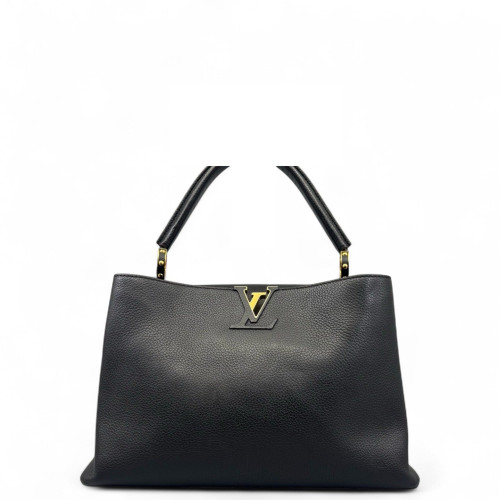 Louis Vuitton Capucines MM Calfskin Black