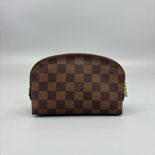 Louis Vuitton Cosmetic Pouch PM Damier Ebene Brown