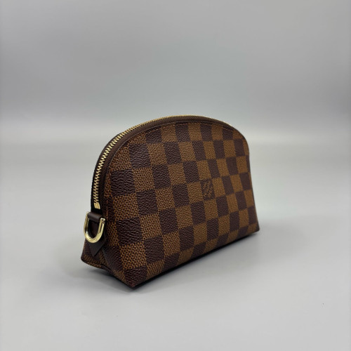 Louis Vuitton Cosmetic Pouch PM Damier Ebene Brown