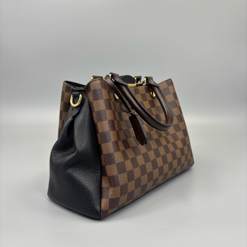 Louis Vuitton Cuir Taurillon Brittany Damier Ebene Brown