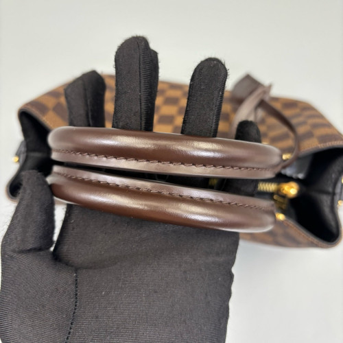 Louis Vuitton Cuir Taurillon Brittany Damier Ebene Brown