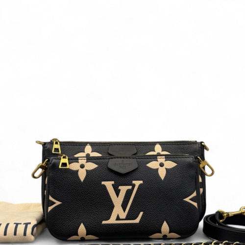 Louis Vuitton Multi Pochette Accessories Monogram Empreinte Giant Black
