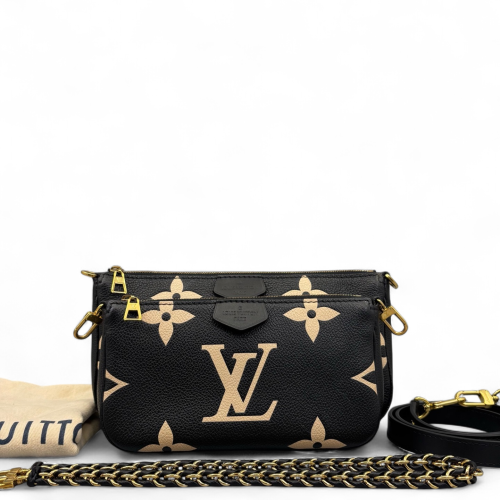 Louis Vuitton Multi Pochette Accessories Monogram Empreinte Giant Black