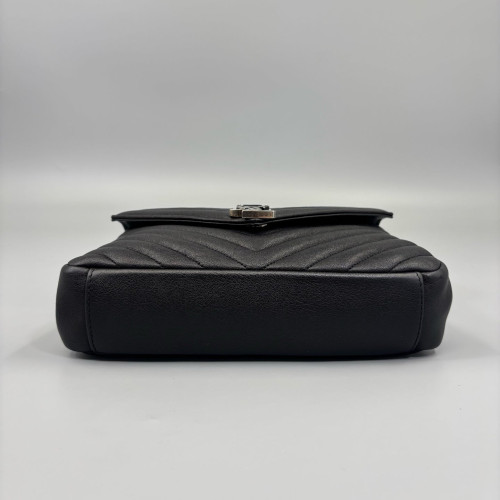 Yves Saint Laurent Medium College Calfskin Black