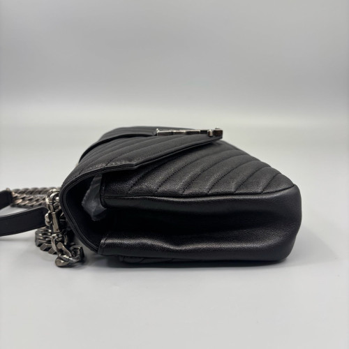 Yves Saint Laurent Medium College Calfskin Black