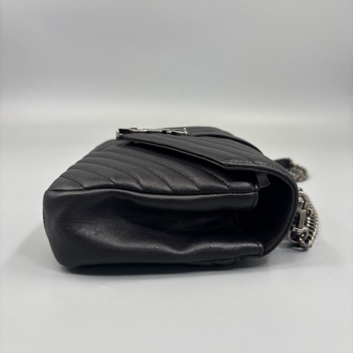 Yves Saint Laurent Medium College Calfskin Black