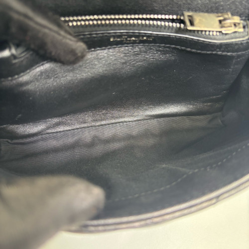 Yves Saint Laurent Medium College Calfskin Black