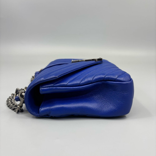 Yves Saint Laurent Medium College Calfskin Royal Blue