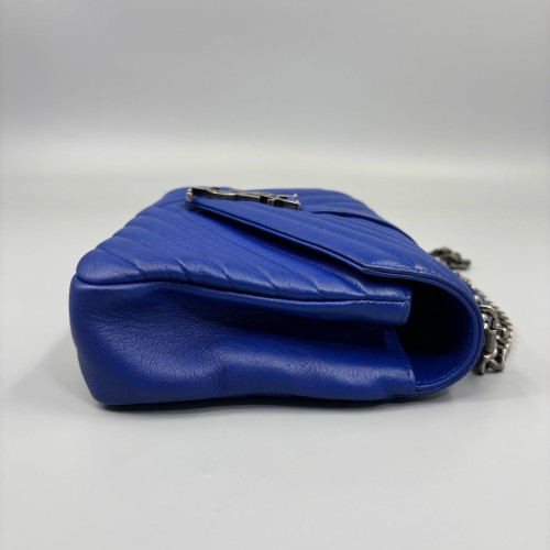 Yves Saint Laurent Medium College Calfskin Royal Blue