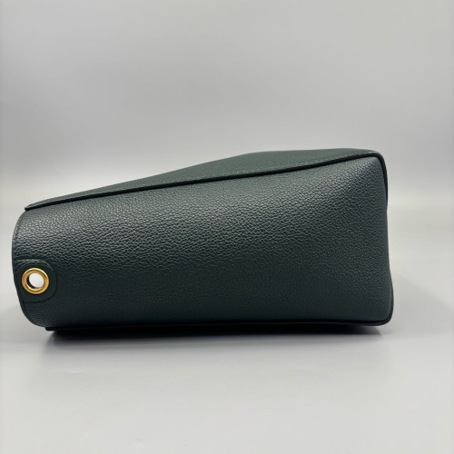 Celine Sangle Small Bucket Bag Grained Calfskin Dark Green