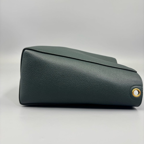 Celine Sangle Small Bucket Bag Grained Calfskin Dark Green