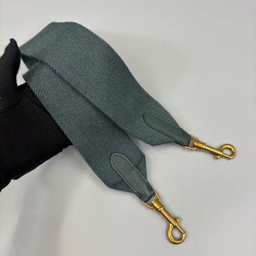 Celine Sangle Small Bucket Bag Grained Calfskin Dark Green