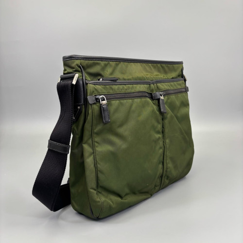 Prada Crossbody Bag Tessuto Nylon Green Black