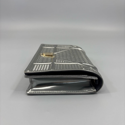 Dior Diorama Wallet On Chain Pouch Calfskin Silver