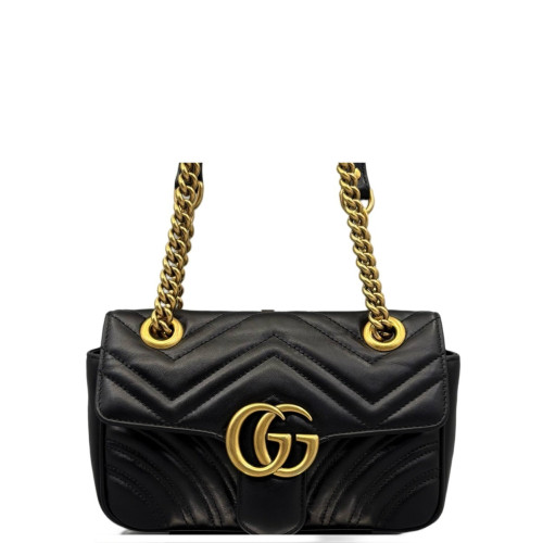 Gucci Matelasse Mini GG Marmont Calfskin Black