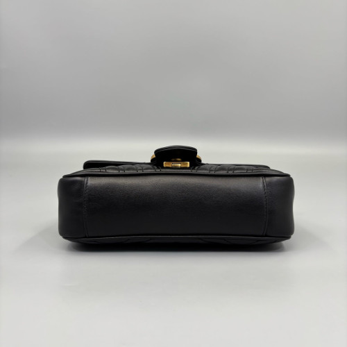 Gucci Matelasse Mini GG Marmont Calfskin Black